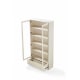 Linspire Ventus Bookcase with Glass Door & Storage Drawers, Off-White