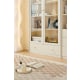 Linspire Ventus Bookcase with Glass Door & Storage Drawers, Off-White