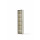 Linspire Ventus Bookcase with Glass Door, Small, Off-White & Black