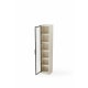 Linspire Ventus Bookcase with Glass Door, Small, Off-White & Black