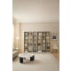 Linspire Ventus Bookcase with Glass Door, Small, Off-White & Black