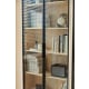 Linspire Ventus Bookcase with Glass Door, Large, Off-White & Black