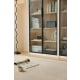 Linspire Ventus Bookcase with Glass Door, Large, White & Black