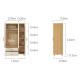 Linspire Fresko Wardrobes with 3 Doors + 2 Drawers, 1.2m