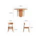 Linspire Harbor Solid Wood Dining Table with 2 Chairs Set 1.35m