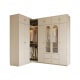 Linspire Haven 6-Door Corner Wardrobe with Cabinet