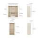 Linspire Haven 6-Door Corner Wardrobe with Cabinet