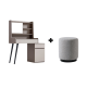 Linspire Juniper Extendable Dressing Table with Cabinet Set, Ash & Light Grey