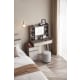 Linspire Juniper Extendable Dressing Table with Cabinet Set, Ash & Light Grey