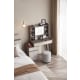 Linspire Juniper Extendable Dressing Table with Cabinet Set, Ash & Off-White