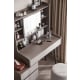 Linspire Juniper Extendable Dressing Table with Cabinet Set, Ash & Off-White