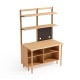 Linspire Noble Desk with Shelf, 1.2m, Natural & Black