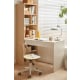 Linspire Rena Desk with Bookcase, Ash & Natural