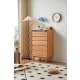 Linspire Flow Chest of 5 Drawers with Glass Top