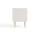 Linspire Ventus Bedside Table with Glass Top, Off-White