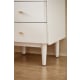 Linspire Ventus Bedside Table with Glass Top, White