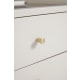 Linspire Ventus Bedside Table with Glass Top, Off-White