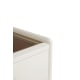 Linspire Ventus Bedside Table with Glass Top, Off-White