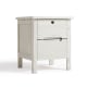 Linspire Ventus Solid Wood Bedside Table, White