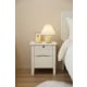 Linspire Ventus Solid Wood Bedside Table, White