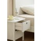 Linspire Ventus Solid Wood Bedside Table, White