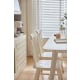 Linspire Ventus Solid Wood Dining Chairs, White, Set of 2