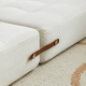 Linspire Sora Corduroy Lounge Sofa Bed, White