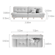 Linspire Sienna 3 Seater Sofa, Natural & Sand White