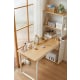 Linspire Ascend Desk with Shelves, Natural & White