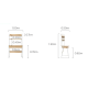 Linspire Axis Study Desk with 2 Drawers, 1m, Natural & White