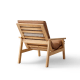 Linspire Bliss Solid Wood Armchair, Natural & Orange