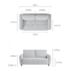 Linspire Aero 2-Seater Boucle Sofa, Yellow