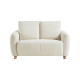 Linspire Aero Love Seat Boucle Sofa, Off White