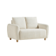 Linspire Aero Love Seat Boucle Sofa, Off White