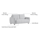 Linspire Aero 2-Seater Boucle Sofa, Off White