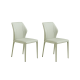 Linspire Flare Leather Dining Chairs, Set of 2