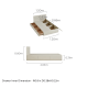 Linspire Lattice Small Double Bed Frame with Drawers and Storage Headboard, 120x243x202cm