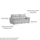 Linspire Quiver 2.5-Seater Leathaire Sofa Bed, Creamy White