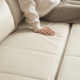 Linspire Quiver 3-Seater Leathaire Sofa Bed, Creamy White