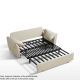 Linspire Quiver 3-Seater Leathaire Sofa Bed, Creamy White