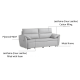 Linspire Quiver 3-Seater Leathaire Sofa Bed, Creamy White