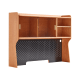 Linspire Radian Extendable Dual Office Desk with a Small Cabinet and a Bookcase
