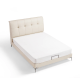 Linspire Radius Small Queen Bed Frame with Leather Cushion Headboard