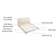 Linspire Radius Super King Bed Frame with Leather Cushion Headboard