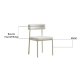 Linspire Tesseract Boucle Dining Chairs, Creamy White, Set of 2