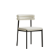 Linspire Tesseract Sintered Stone Top Dining Table with 4 Dining Chairs, Creamy White & Black, 140x80cm