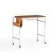 Linspire Trend Office Desk with Casters, Dark Wood