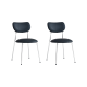 Linspire Zen Leather Dining Chairs, Set of 2, Black