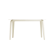 Linspire Warp Glass Top Dining Table, Creamy White, 140x80x75cm