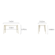 Linspire Warp Glass Top Dining Table, Creamy White, 140x80x75cm